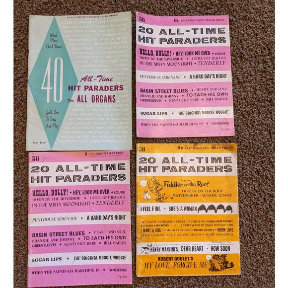 Vintage Lot 20 All-Time Hit Paraders Easy Piano Organ Solos Sheet Music - Picture 2 of 14